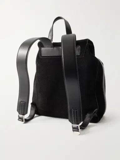 Tom Ford T Line Leather-Trimmed Perforated Suede Backpack - Men | Thumbnail 4 Tom Ford T Line Leather-Trimmed Perforated Suede Backpack - Men | Thumbnail 4