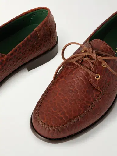Vinny's Millo Croc-Effect Leather Boat Shoes - Men | Thumbnail 5 Vinny's Millo Croc-Effect Leather Boat Shoes - Men | Thumbnail 5