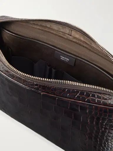 Tom Ford Croc-Effect Leather Pouch - Men | Thumbnail 6 Tom Ford Croc-Effect Leather Pouch - Men | Thumbnail 6