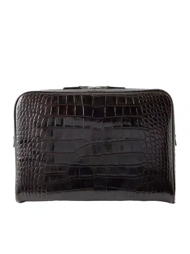 Tom Ford Croc-Effect Leather Pouch - Men | Thumbnail 1 Tom Ford Croc-Effect Leather Pouch - Men | Thumbnail 1