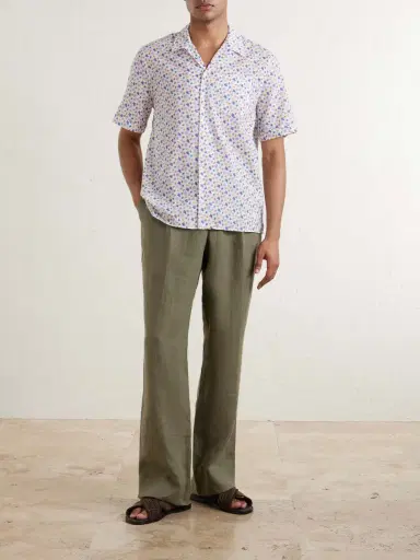 Vilebrequin Charli Camp-Collar Printed Organic Cotton Shirt - Men | Thumbnail 2