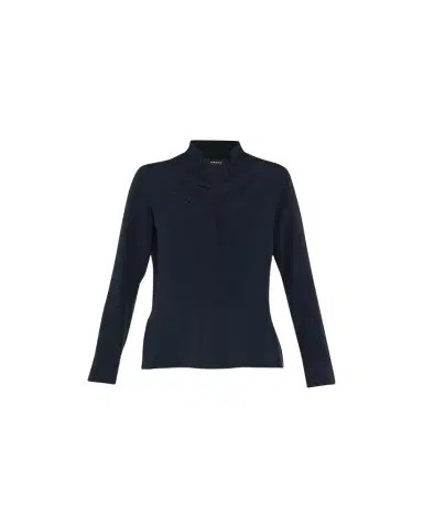 Akris Split-Neck Silk Button-Front Blouse | Thumbnail 1