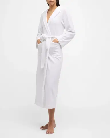 Hanro Hooded Plush Long Robe | Thumbnail 2