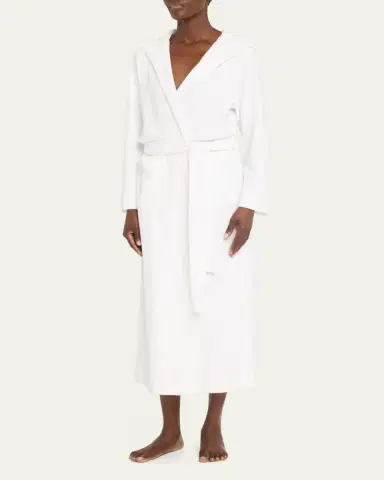 Hanro Hooded Plush Long Robe | Thumbnail 9