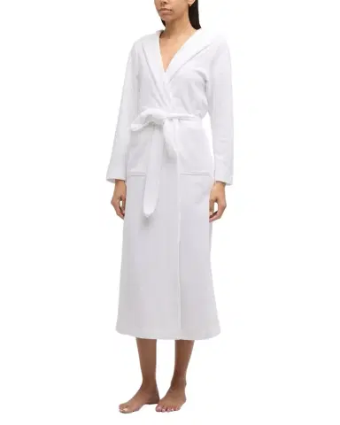 Hanro Hooded Plush Long Robe | Thumbnail 1