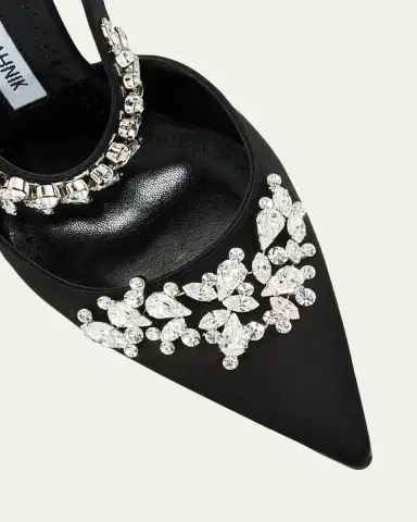 Manolo Blahnik Lurum Crystal-Embellished Mules | Thumbnail 3