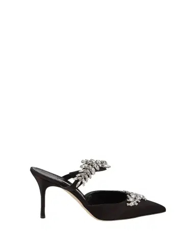 Manolo Blahnik Lurum Crystal-Embellished Mules | Thumbnail 1