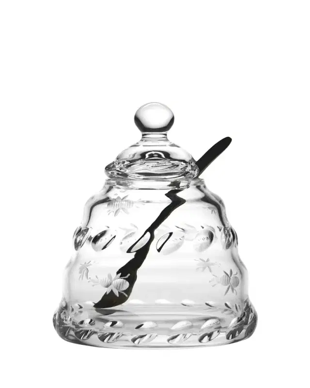 William Yeoward Crystal Buzzy Honey Jar with Spoon