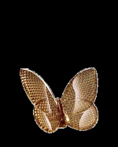 Baccarat 2.6" Lucky Crystal 20K Gold Diamant Butterfly | Thumbnail 2