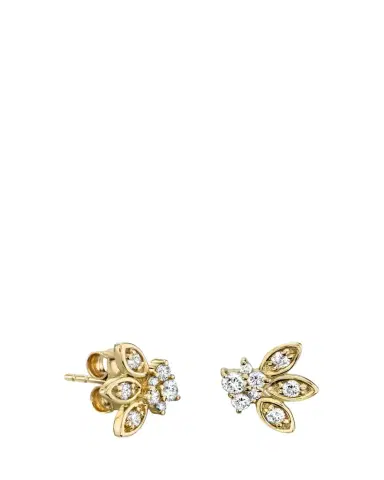 Sydney Evan Single 14k Gold Diamond Petal Stud Earring | Thumbnail 1 Sydney Evan Single 14k Gold Diamond Petal Stud Earring | Thumbnail 1