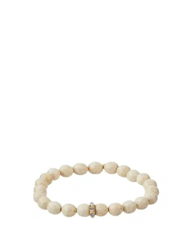 Sydney Evan 8mm Cream Jasper Spike Spacer Stretch Bracelet | Thumbnail 1 Sydney Evan 8mm Cream Jasper Spike Spacer Stretch Bracelet | Thumbnail 1