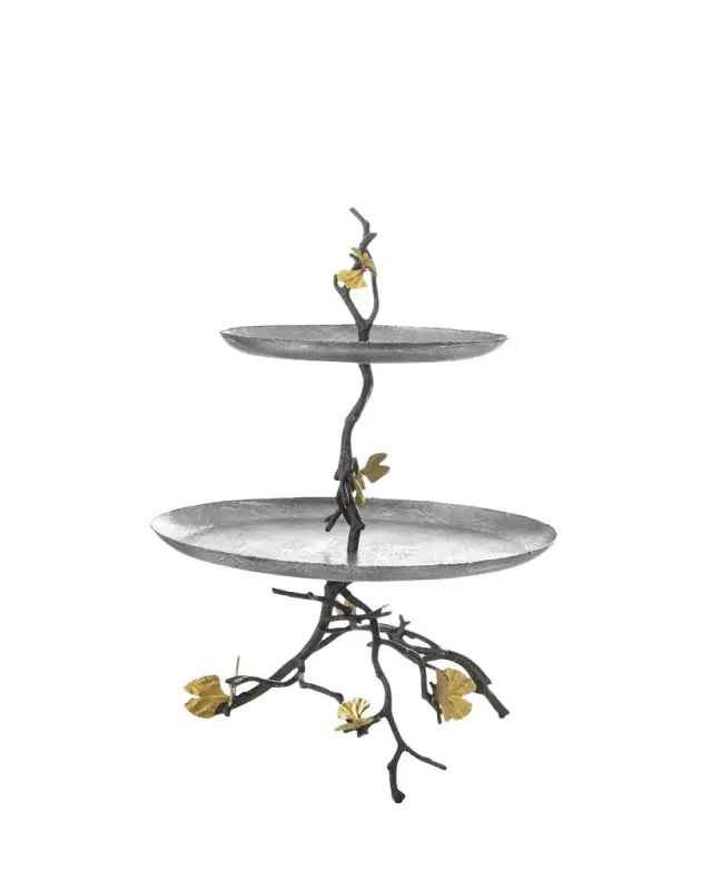 Michael Aram Butterfly Ginkgo 2 Tier Etagere