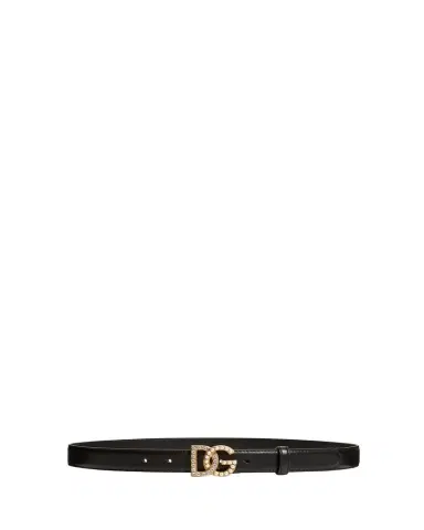 Dolce & Gabbana DG Swarovski Crystal & Pearl Leather Belt | Thumbnail 1
