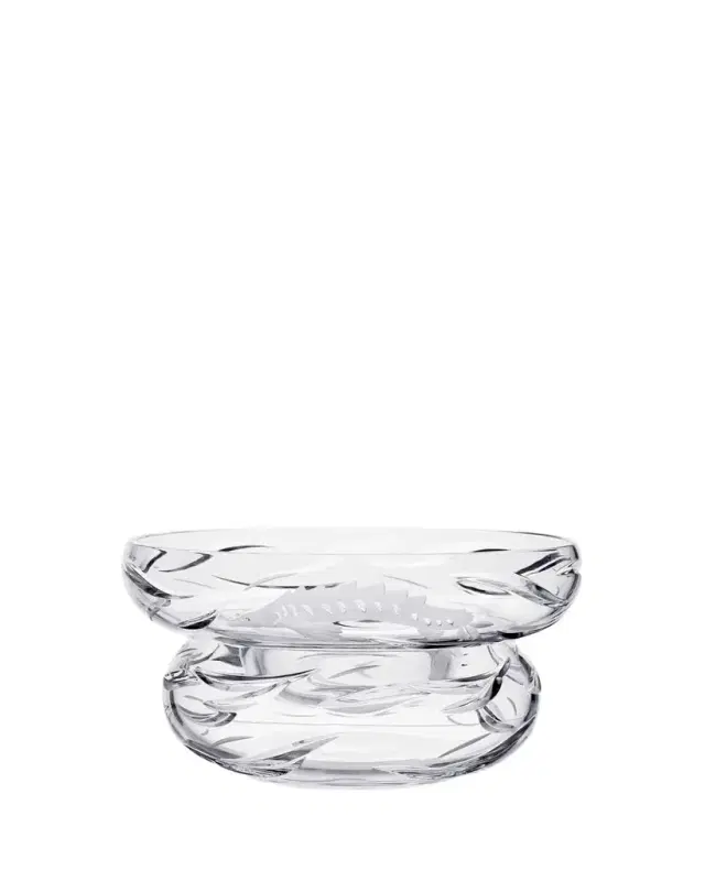 William Yeoward Crystal Persephone Caviar Server w/ Mother-of-Pearl Spoon