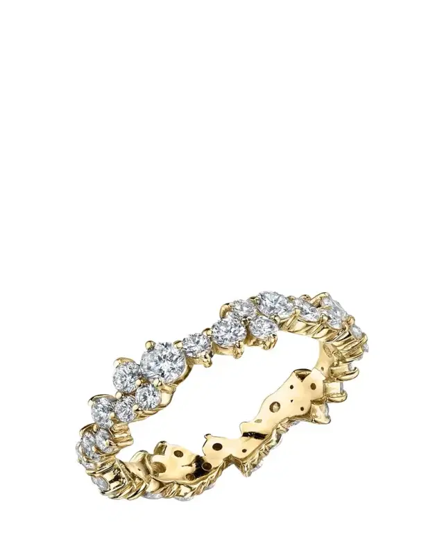 14K Gold And Diamond Statement Eternity Ring