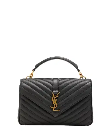 Saint Laurent College Medium Flap YSL Shoulder Bag in Quilted Leather | Thumbnail 1 Saint Laurent College Medium Flap YSL Shoulder Bag in Quilted Leather | Thumbnail 1