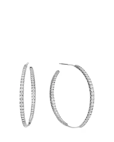 Lana 14K Gold Graduating Diamond Inside-Out Hoop Earrings | Thumbnail 1