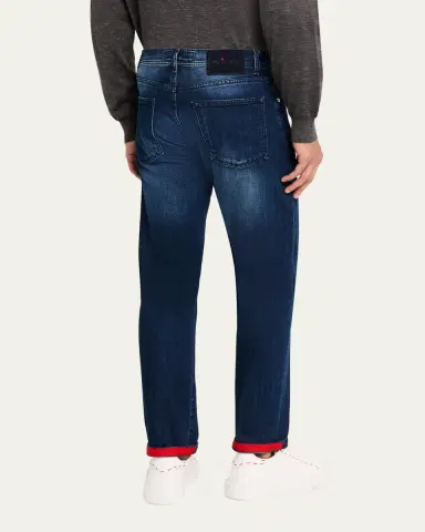Kiton Men's Slim-Fit Dark Wash Jeans | Thumbnail 3 Kiton Men's Slim-Fit Dark Wash Jeans | Thumbnail 3