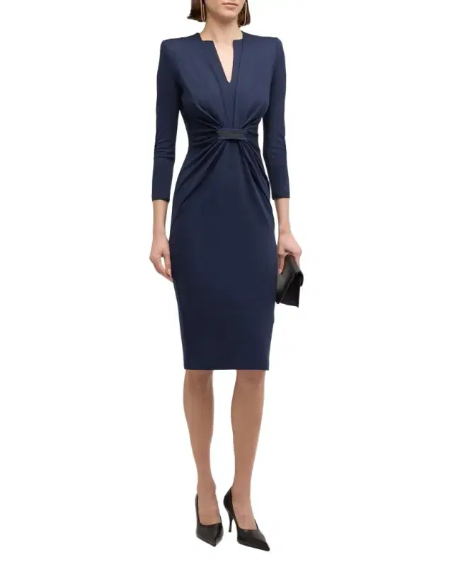 Giorgio Armani Tab Front Jersey Dress