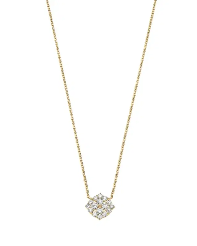 Sara Weinstock 18K Yellow Gold Flora Diamond Pendant Necklace