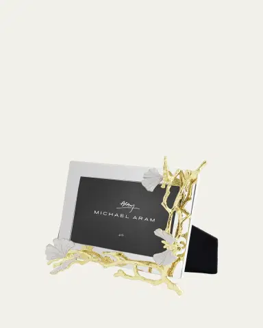 Michael Aram Butterfly Ginkgo White and Gold Frame, 4" x 6" | Thumbnail 2 Michael Aram Butterfly Ginkgo White and Gold Frame, 4" x 6" | Thumbnail 2