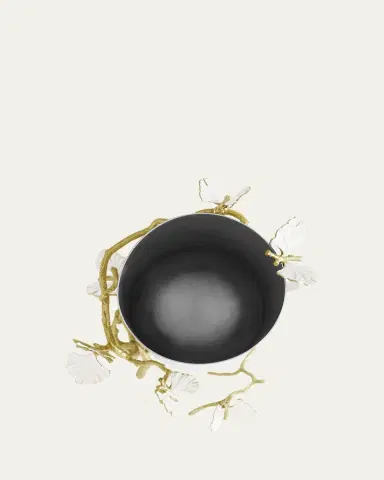 Michael Aram Butterfly Ginkgo White & Gold  Vase | Thumbnail 4