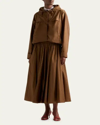Prada Hooded Drawstring Nylon Jacket | Thumbnail 2 Prada Hooded Drawstring Nylon Jacket | Thumbnail 2