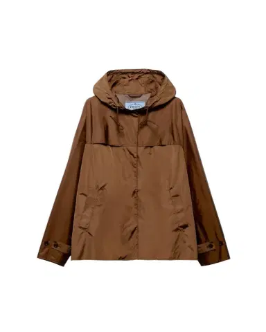 Prada Hooded Drawstring Nylon Jacket | Thumbnail 1 Prada Hooded Drawstring Nylon Jacket | Thumbnail 1