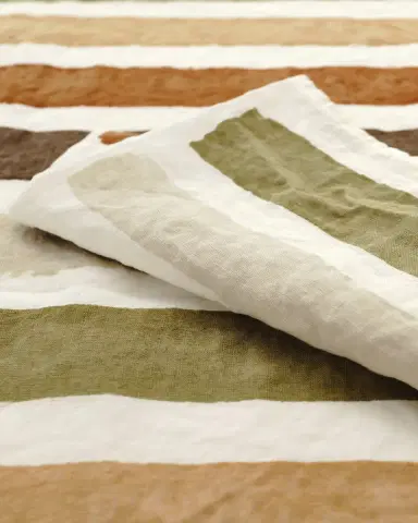 Stamperia Bertozzi Gammacolor Neutrals Linen Napkin | Thumbnail 3