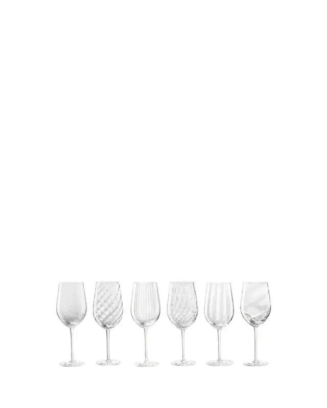 Nason Moretti Tolomeo Assorted White Wine Glasses, Set of 6
