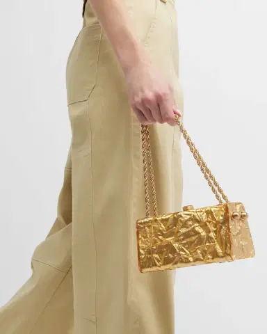 Cult Gaia Hajar Crinkled Acrylic Chain Shoulder Bag | Thumbnail 2