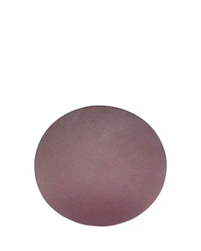 Von Gern Home Faux Leather Round Reversible Placemat