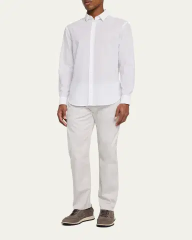 Giorgio Armani Men's Solid Seersucker Sport Shirt | Thumbnail 2