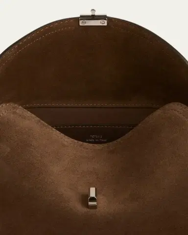 TOTEME T Lock Suede Clutch Bag | Thumbnail 3