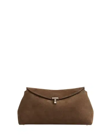 TOTEME T Lock Suede Clutch Bag | Thumbnail 5