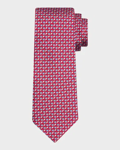 Ferragamo Men's Fox Face and Tail Silk Tie | Thumbnail 2 Ferragamo Men's Fox Face and Tail Silk Tie | Thumbnail 2