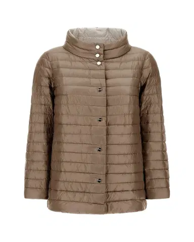HERNO Reversible Ultra-Light Nylon A-Line Down Jacket | Thumbnail 1 HERNO Reversible Ultra-Light Nylon A-Line Down Jacket | Thumbnail 1