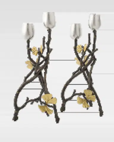 Michael Aram Butterfly Ginkgo Candleholder, Set of 2 | Thumbnail 2