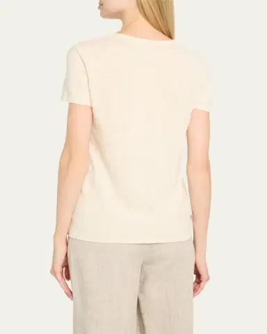 MAJESTIC FILATURES Crewneck Stretch Linen Tee | Thumbnail 3 MAJESTIC FILATURES Crewneck Stretch Linen Tee | Thumbnail 3