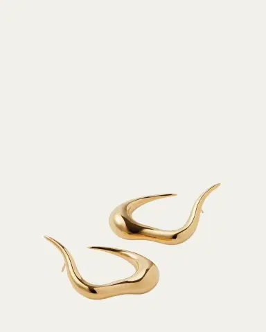 Fernando Jorge 18K Yellow Gold Bold Stream Open Small Earrings | Thumbnail 2 Fernando Jorge 18K Yellow Gold Bold Stream Open Small Earrings | Thumbnail 2