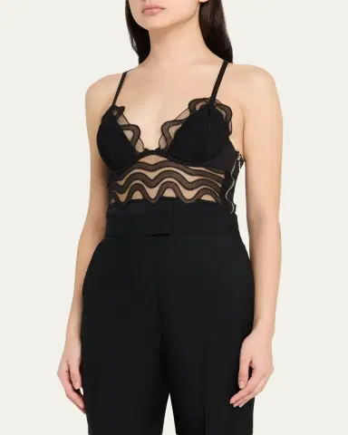 Livy Electra Embroidered Mesh & Microfiber Bodysuit | Thumbnail 4 Livy Electra Embroidered Mesh & Microfiber Bodysuit | Thumbnail 4