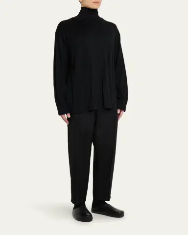 Yohji Yamamoto Men's Wool Turtleneck Top | Thumbnail 2