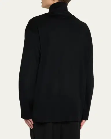 Yohji Yamamoto Men's Wool Turtleneck Top | Thumbnail 3