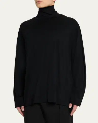 Yohji Yamamoto Men's Wool Turtleneck Top | Thumbnail 4
