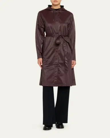 Rains Long A-Line Hooded Rain Jacket | Thumbnail 2