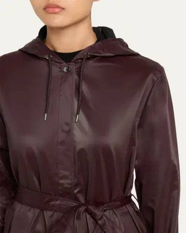 Rains Long A-Line Hooded Rain Jacket | Thumbnail 5