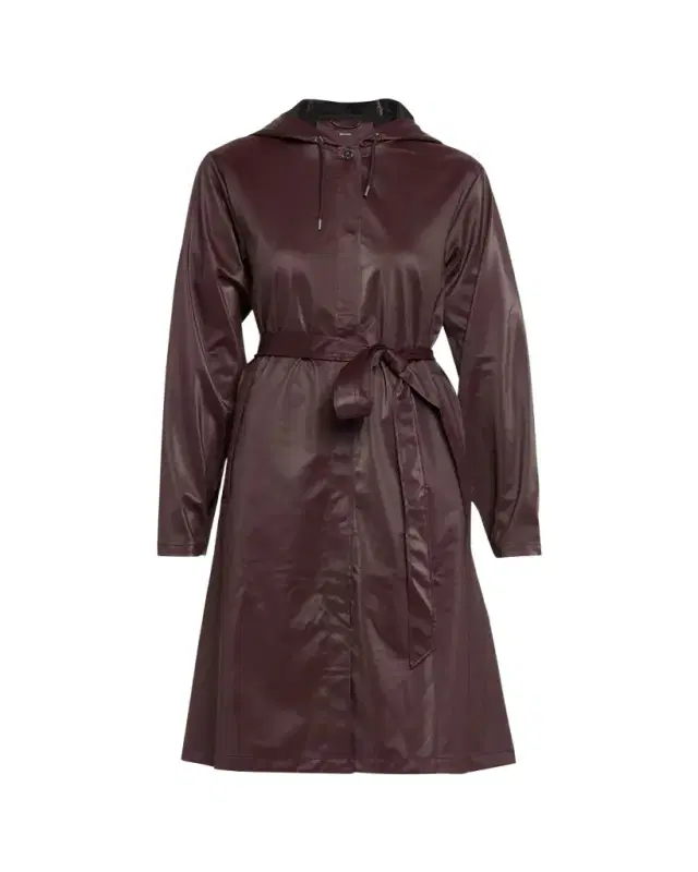 Long A-Line Hooded Rain Jacket