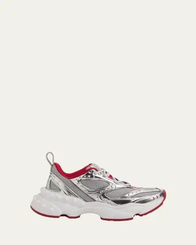 Christian Louboutin So Flo Mesh & Metallic Leather Runner Sneakers | Thumbnail 4 Christian Louboutin So Flo Mesh & Metallic Leather Runner Sneakers | Thumbnail 4