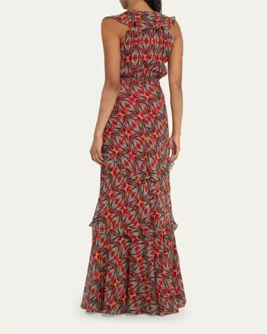 Saloni Rita Tiered Ruffle Cocktail Dress | Thumbnail 3