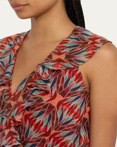 Saloni Rita Tiered Ruffle Cocktail Dress | Thumbnail 5